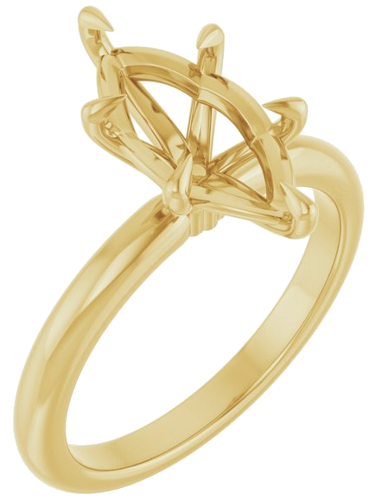 Sužadėtuvių Žiedas „Solitaire“ 14k yellow gold Marquise 13mm x 6.5mm (1)