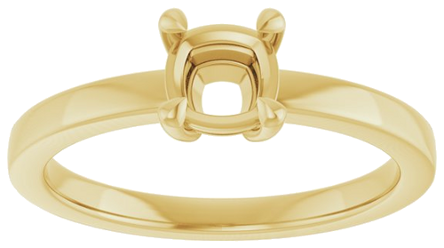 Sužadėtuvių Žiedas „Claw-Prong Solitaire“ 14k yellow gold Cushion 5mm (3)