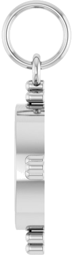 Pakabukas „Beaded Bezel-Set Cabochon“ 14k white gold Round 8mm (3)