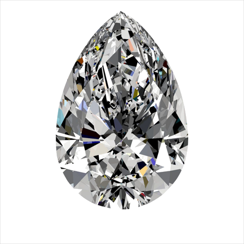 0.53 carat E-VVS1 Natūralus Pear Deimantas (1)