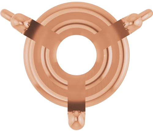 14K Rose 7 mm Round 3-Prong Necklace Center (1)