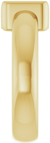 14K Yellow 8 x 6 mm Emerald Half Bezel Solitaire Engagement Ring Mounting (4)