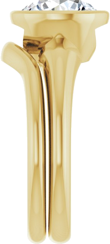 Sužadėtuvių Žiedas „Bezel-Set Solitaire“ 14k yellow gold Round 8.8mm (9)