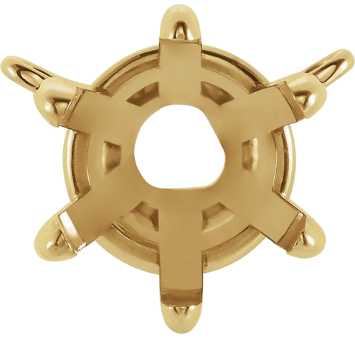 Pakabukas „Solitaire“ 14k yellow gold Round 4mm (1)