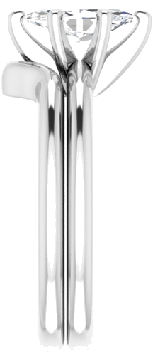 Sužadėtuvių Žiedas „Solitaire“ 585 Baltojo Aukso Marquise 9mm x 4.5mm (9)