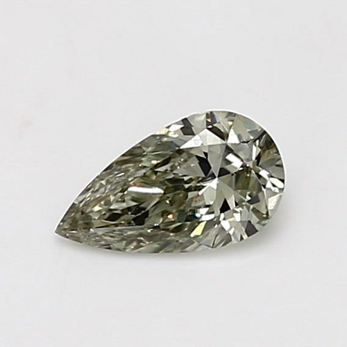 0.5 carat Fancy Gray Greenish Yellow-VS2 Natūralus Pear Deimantas (1)