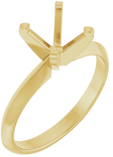 Sužadėtuvių Žiedas „Solitaire“ 14k yellow gold Square 5.5mm (1)