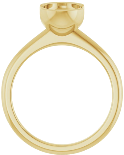 Sužadėtuvių Žiedas „Half-Bezel“ 14k yellow gold Oval 9mm x 7mm (2)