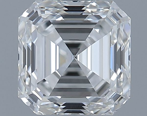 0.51 carat F-VVS1 Natūralus Asscher Deimantas (1)