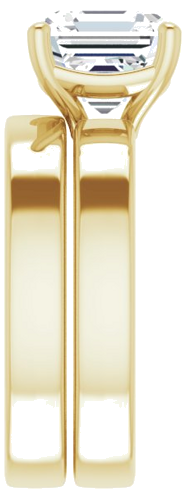 Sužadėtuvių Žiedas „Solitaire“ 14k yellow gold Asscher 8mm (9)