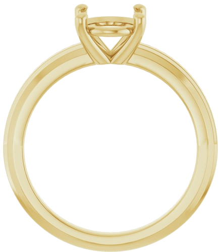 14K Yellow 9x7 mm Oval Solitaire Engagement Ring Mounting (2)