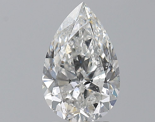 2.5 carat F-SI2 Natūralus Pear Deimantas (1)