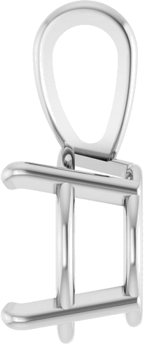 14K White 9.5 mm Round 4-Prong Pendant Mounting (3)