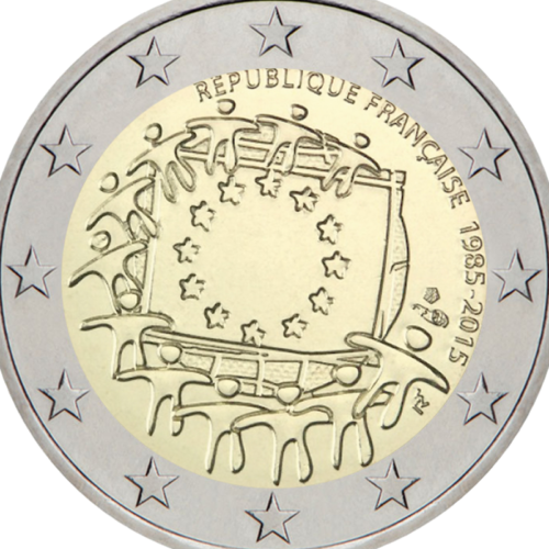 2015 Prancūzija Europos vėliava 2 eurų moneta (2)