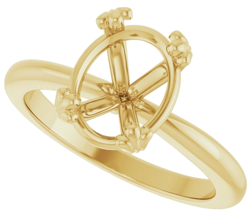 Sužadėtuvių Žiedas „Solitaire“ 14k yellow gold Oval 10mm x 8mm (5)