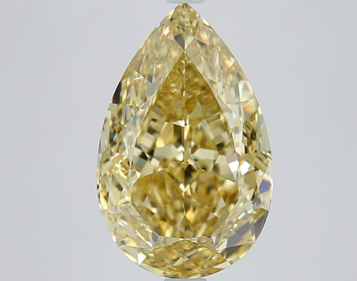 5.0 carat Fancy Yellow-SI1 Natūralus Pear Deimantas (1)
