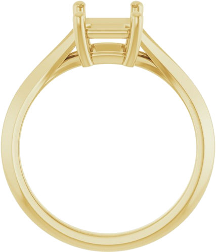 Sužadėtuvių Žiedas „Solitaire Split Shank“ 14k yellow gold Emerald 8mm x 6mm (2)