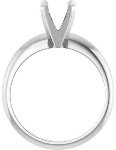 Sužadėtuvių Žiedas „Solitaire“ 585 Baltojo Aukso Round 6mm x 6.6mm (2)