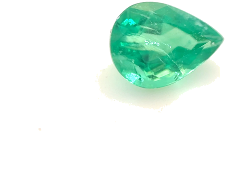 0.67 carat GREEN Pear Smaragdas (1)