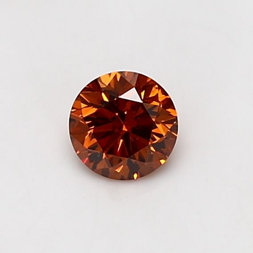 0.45 carat Brownish Orange-SI2 GD cut Natūralus Round Deimantas (1)