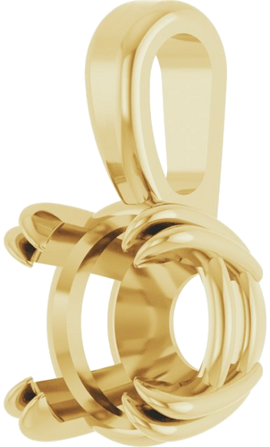 Pakabukas „Solitaire“ 14k yellow gold Round 6mm (2)