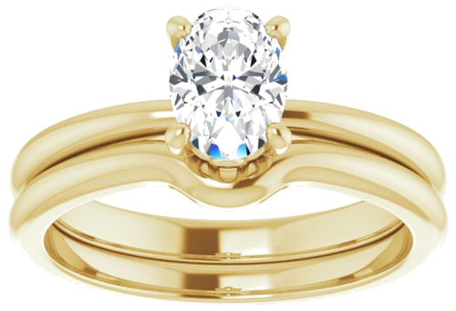 14K Yellow 7x5 mm Oval Solitaire Engagement Ring Mounting (8)