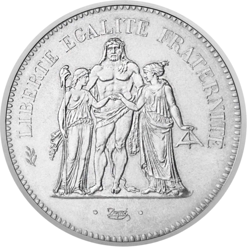 50 Francs (1974-1980) France silver coin (2)