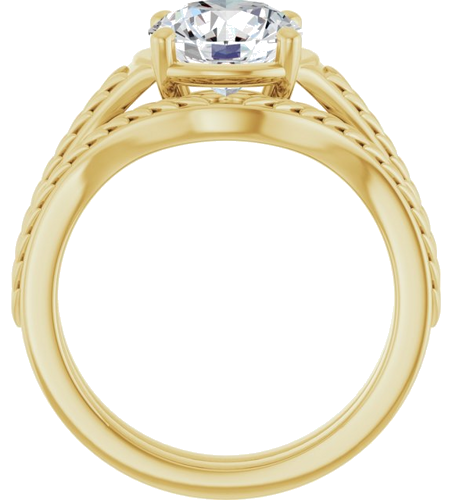 Sužadėtuvių Žiedas „Solitaire“ 14k yellow gold Round 8mm (7)
