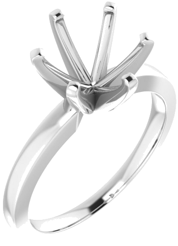 Sužadėtuvių Žiedas „Solitaire“ 14k white gold Round 9mm (1)