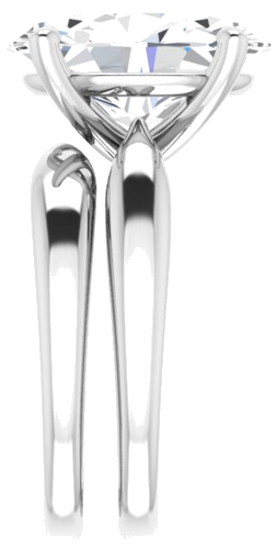 Sužadėtuvių Žiedas 14k white gold Oval 14mm x 10mm (9)