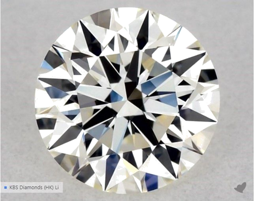 0.52 carat K-VVS1 Excellent cut Natūralus Round Deimantas (1)