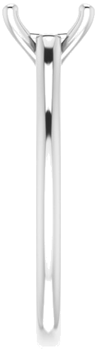 14K White 8x6 mm Oval Solitaire Engagement Ring Mounting (4)