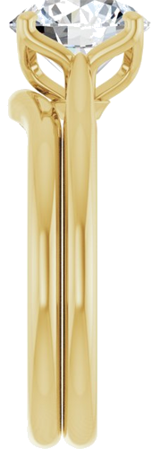 14K Yellow  8.2 mm Round Solitaire Engagement Ring Mounting (9)