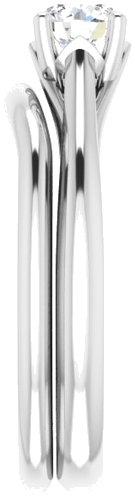 Sužadėtuvių Žiedas „Solitaire“ 585 Baltojo Aukso Round 4.8mm (9)
