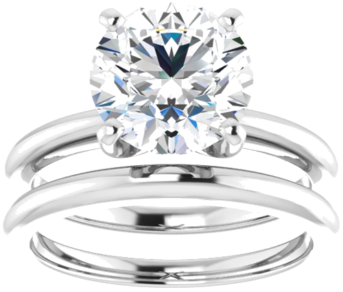 Sužadėtuvių Žiedas „Solitaire“ 950 Platinos Round 8.8mm (8)