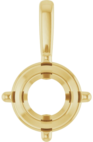 Pakabukas „Solitaire“ 14k yellow gold Round 8.5mm (1)
