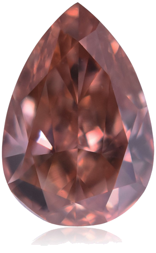 0.3 carat Fancy Deep Orangey Pink-VS2 Natūralus Pear Deimantas (1)