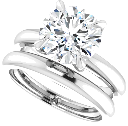 Sužadėtuvių Žiedas „Claw-Prong Solitaire“ 925 Sidabro Round 9mm (10)