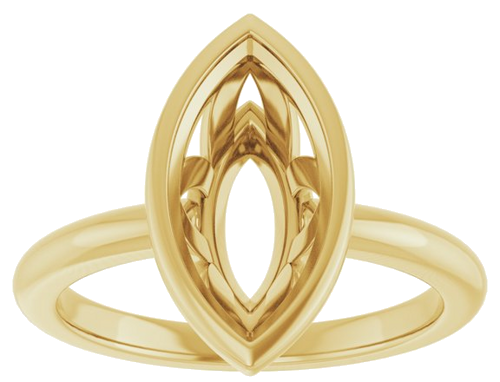 Sužadėtuvių Žiedas „Bezel-Set“ 14k yellow gold Marquise 13mm x 6.5mm (3)