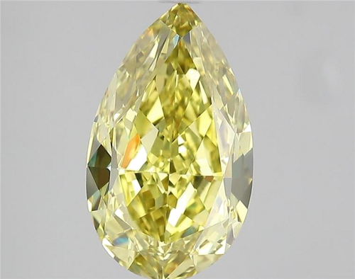 3.51 carat Fancy Deep Yellow-VS2 Natūralus Pear Deimantas (1)
