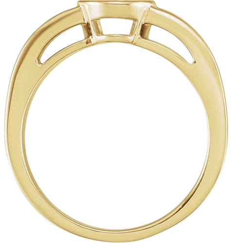 Sužadėtuvių Žiedas „Half-Bezel Solitaire“ 14k yellow gold Round 6.5mm (2)