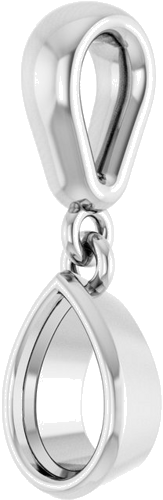 Pakabukas „Bezel-Set Charm“ 925 Sidabro Pear 6mm x 4mm (2)