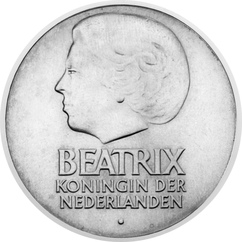 50 guldenų 1982 olandų ir amerikiečių draugystė Nyderlandai sidabrinė moneta (2)