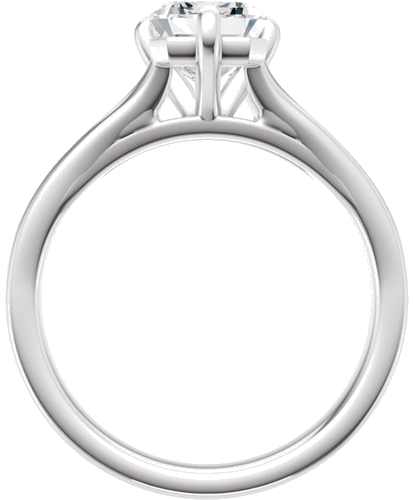 Sužadėtuvių Žiedas „Claw-Prong Split Shank Solitaire“ 14k white gold Emerald 9mm x 7mm (2)