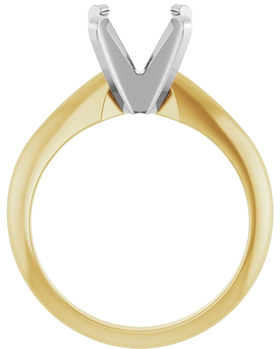 Sužadėtuvių Žiedas „Solitaire“ 14k yellow/white gold Round 8mm (2)