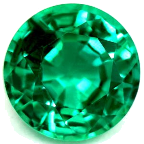 0.68 carat GREEN Round Smaragdas (1)