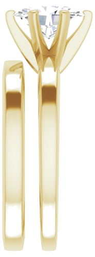 14K Yellow 8x6 mm Oval Solitaire Engagement Ring Mounting (9)