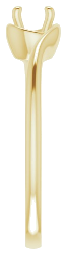 Sužadėtuvių Žiedas „Solitaire“ 585 Geltonojo Aukso Round 4.1mm (4)