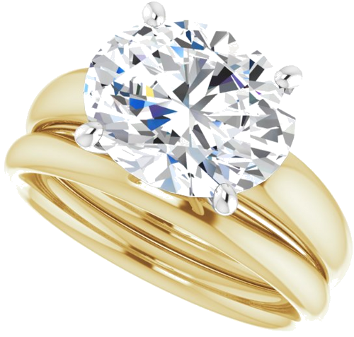 Sužadėtuvių Žiedas 14k yellow/white gold Oval 11mm x 9mm (10)