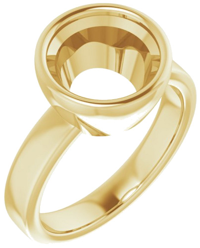Sužadėtuvių Žiedas „Bezel-Set Solitaire“ 14k yellow gold Round 9.4mm (1)